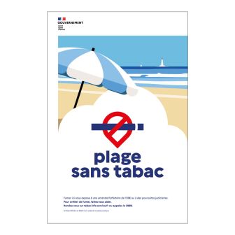 Panneau Espace Sans Tabac Plage