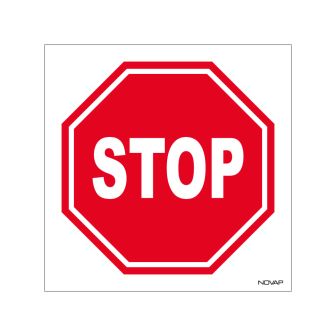 Panneau Stop - Rigide 480x480mm - novap