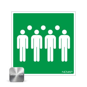Panneau Zone de confinement - Alu 200x200mm-Novap