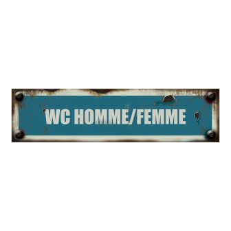 Plaque vintage WC homme/femme - Rigide 170x45mm - 4019420