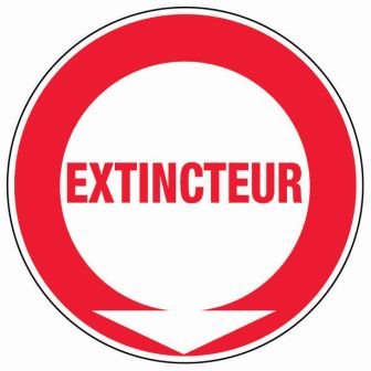 Panneau Extincteur (texte) - Rigide Ø80mm - 4020136