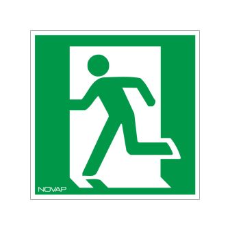 Panneau Sortie à utiliser en cas d'urgence gauche - Rigide 200x200mm - 4030319
