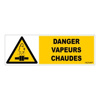 Panneau Danger vapeurs chaude - Rigide 450x150mm - 4030760