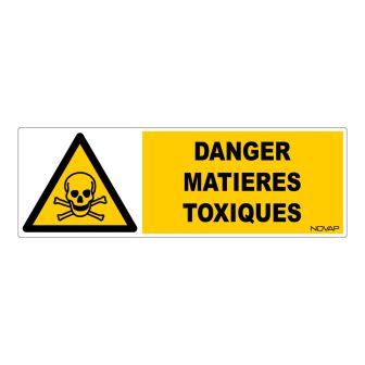 Panneau Danger matières toxiques - Rigide 450x150mm - 4030821