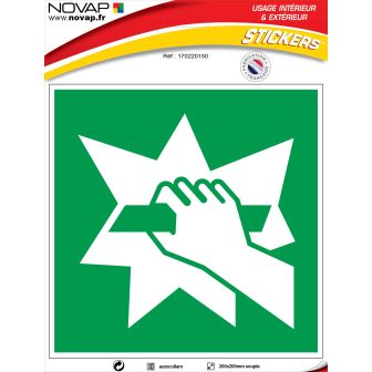 Panneau Casser pour obtenir l'accès - Vinyle adhésif 200x200mm - 4032375
