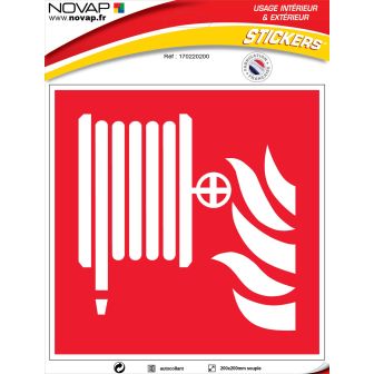 Panneau Robinet d'incendie - Vinyle adhésif 200x200mm - 4032429