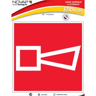 Panneau Avertisseur sonore - Vinyle adhésif 200x200mm - 4032467