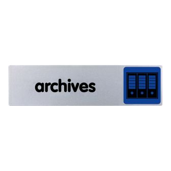 Plaque de porte Archives - couleur 170x45mm - 4032566