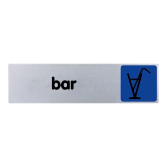 Plaque de porte Bar - couleur 170x45mm - 4032627