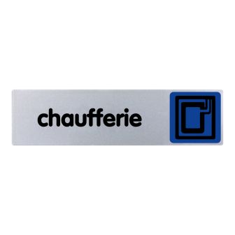 Plaque de porte Chaufferie - couleur 170x45mm - 4032696