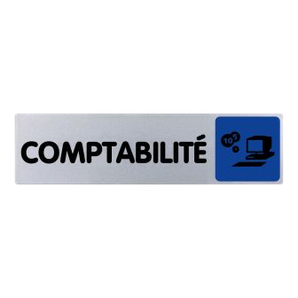 Plaque de porte Comptabilité - couleur 170x45mm - 4032733