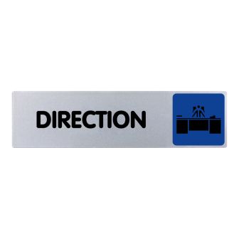 Plaque de porte Direction - couleur 170x45mm - 4032825