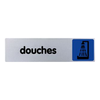 Plaque de porte Douche - couleur 170x45mm - 4032832
