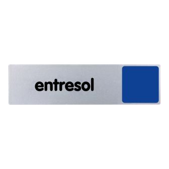 Plaque de porte Entresol - couleur 170x45mm - 4032931