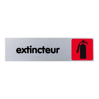Plaque de porte Extincteur (texte) - couleur 170x45mm - 4033051