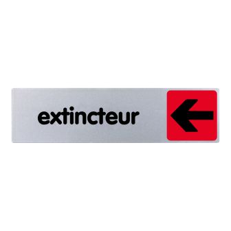 Plaque de porte Extincteur flèche gauche - couleur 170x45mm - 4033075