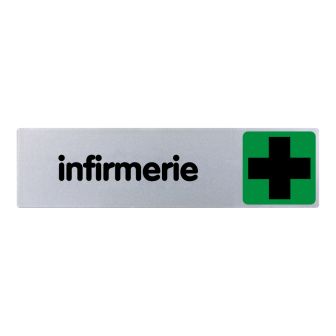 Plaque de porte Infirmerie - couleur 170x45mm - 4033167