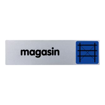 Plaque de porte Magasin - couleur 170x45mm - 4033280