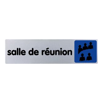 Plaque de porte Salle de réunion - couleur 170x45mm - 4033464