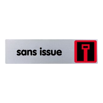 Plaque de porte Sans issue - couleur 170x45mm - 4033471