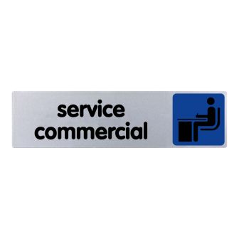 Plaque de porte Service commercial - couleur 170x45mm - 4033518
