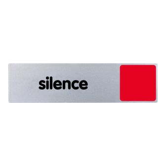 Plaque de porte Silence - couleur 170x45mm - 4033556