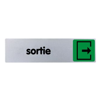 Plaque de porte Sortie - couleur 170x45mm - 4033587