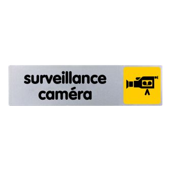Plaque de porte Surveillance caméra - couleur 170x45mm - 4033655