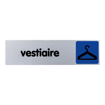 Plaque de porte Vestiaire - couleur 170x45mm - 4033709