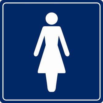 Plaque de porte Toilettes femmes - couleur 90x90mm - 4033938