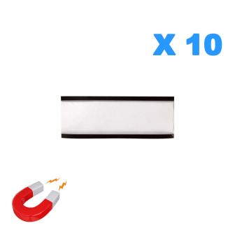 Lot de 10 porte étiquettes magnétiques 30x80mm - 4034119