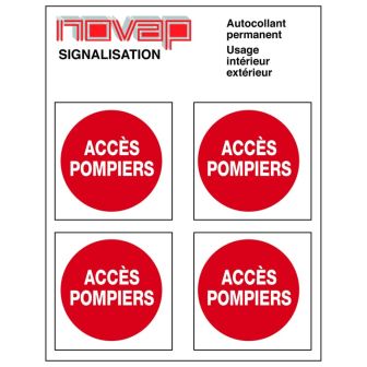Planche de 4 poses Ø 40mm Accès pompiers - 4034317