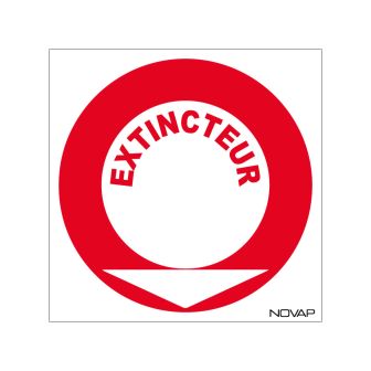 Panneau Extincteur texte - Rigide 200x200mm - 4034706