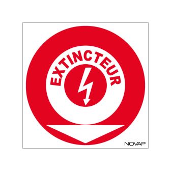 Panneau Extincteur pour feu éléctriques - Rigide 200x200mm - 4034720