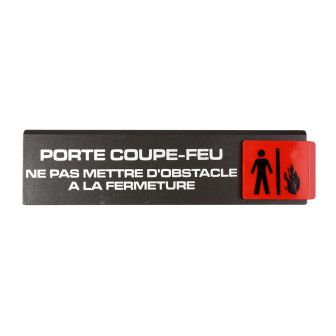 Plaque de porte Porte coupe-feu ne pas mettre d'obstacle a la fermeture - Europe design 175x45mm - 4034812