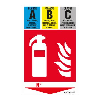 Panneau Extincteur classe ABC - Rigide 330x200mm - 4034928