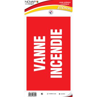 Panneau Vanne d'incendie - Vinyle adhésif 330x200mm - 4036045
