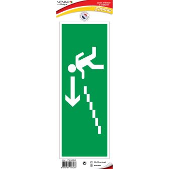 Panneau Escalier descente gauche - Vinyle adhésif 330x120mm - 4036267