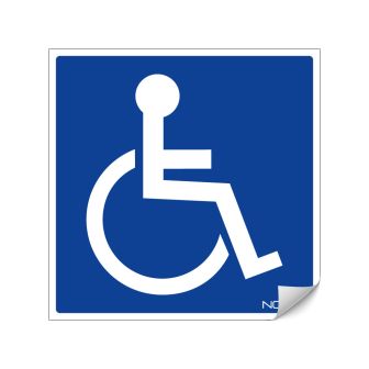 Panneau Handicapés - Vinyle adhésif 200x200mm - 4036304