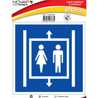 Panneau Ascenseur - Vinyle adhésif 200x200mm - 4036335