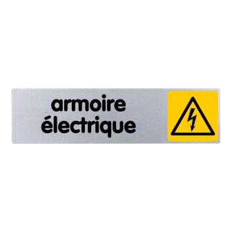 Plaque de porte Armoire électrique - couleur 170x45mm - 4036519