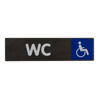 Plaquette WC handicapés - Plexi Access 170x45mm - Novap