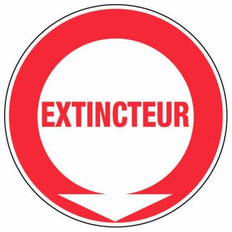 Panneau Extincteur (texte) - Rigide Ø180mm - 4040110