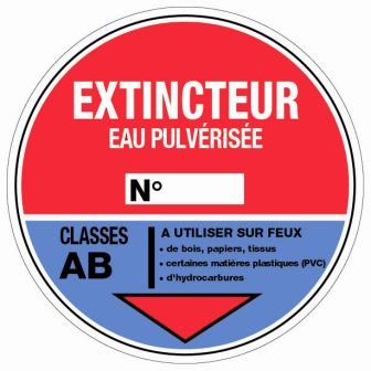 Panneau Extincteur eau pulverisée - Rigide Ø180mm - 4040240