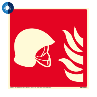 Panneau photoluminescent HD Equipement incendie - rigide 200x200mm - Novap