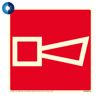 Panneau photoluminescent HD Avertisseur sonore - rigide 200x200mm - Novap