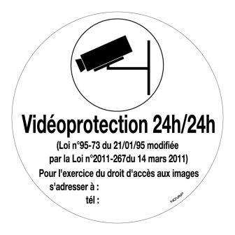 Panneau Vidéoprotection 24h/24h - Novap