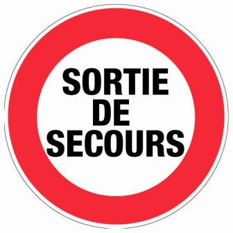 Panneau Sortie de secours - Rigide Ø300mm - 4060279