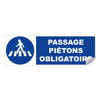 Adhésif Passage Piétons obligatoire - 450x150mm - NOVAP