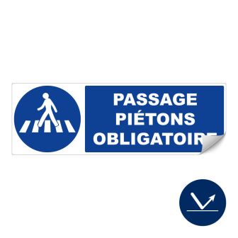 Adhésif Passage Piétons obligatoire - Classe 1 - 450x150mm - NOVAP